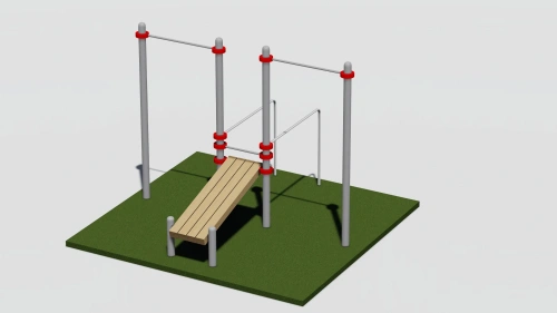 Два турника, брусья овальные, скамья для пресса