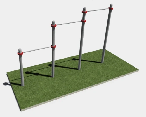 Уличный тренажер турник тройной каскад для воркаут