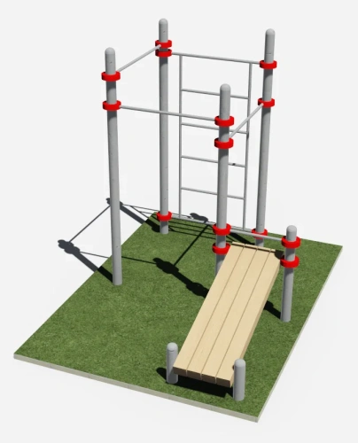 Скамья, шведская и три турника